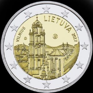 2017 Litva - Vilnius WILNO 2 euro
